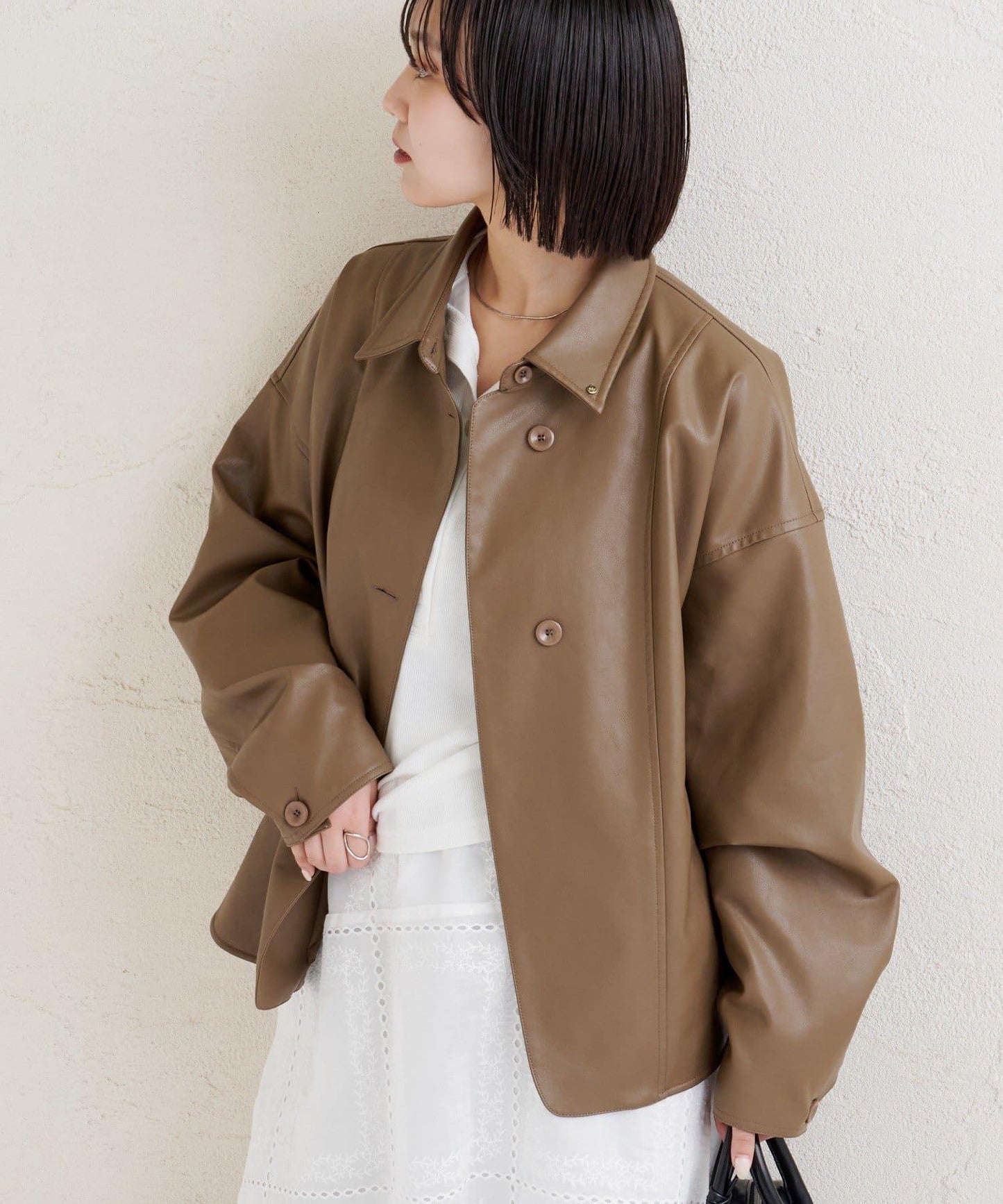 皮革襯衫夾克