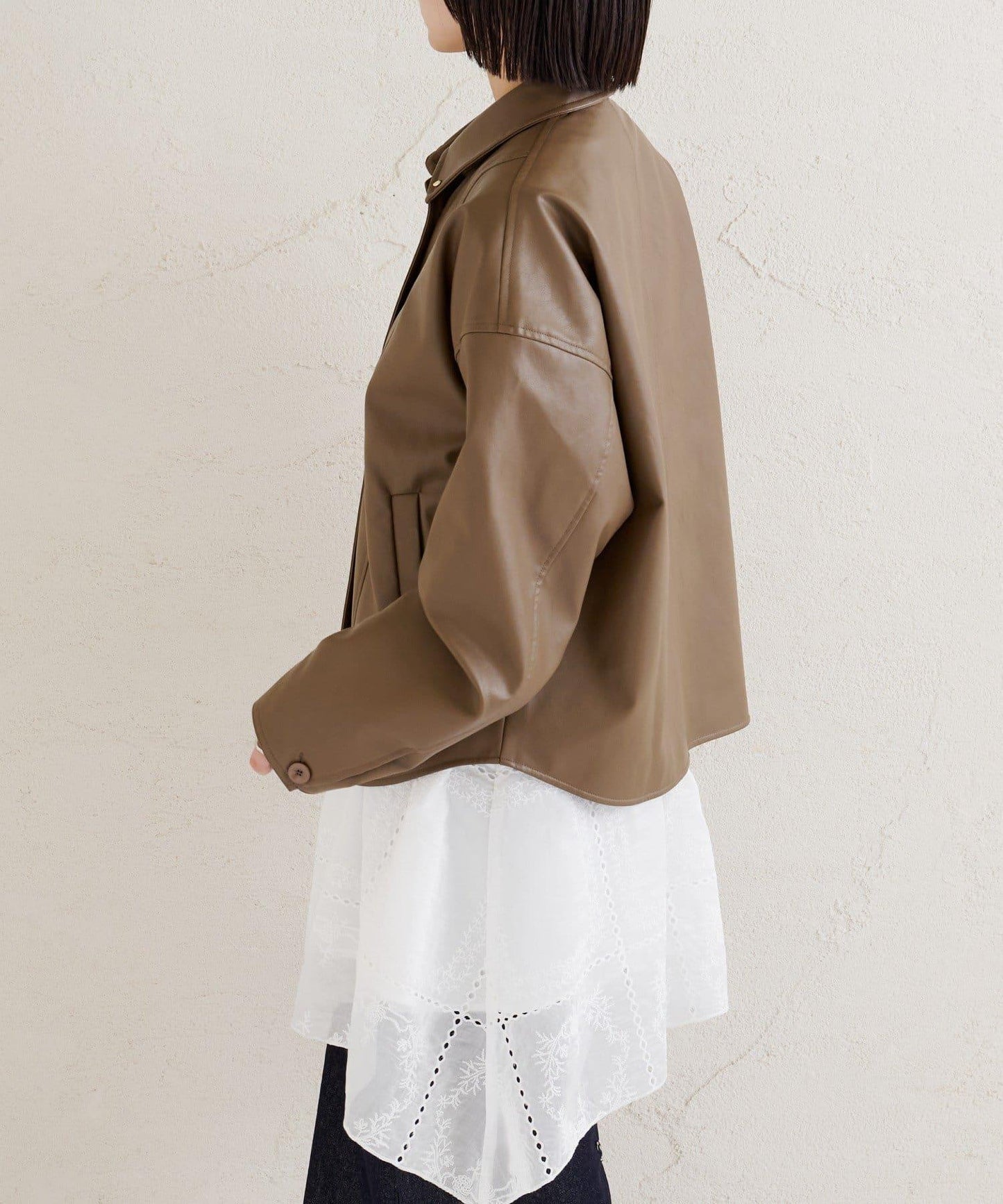 皮革襯衫夾克