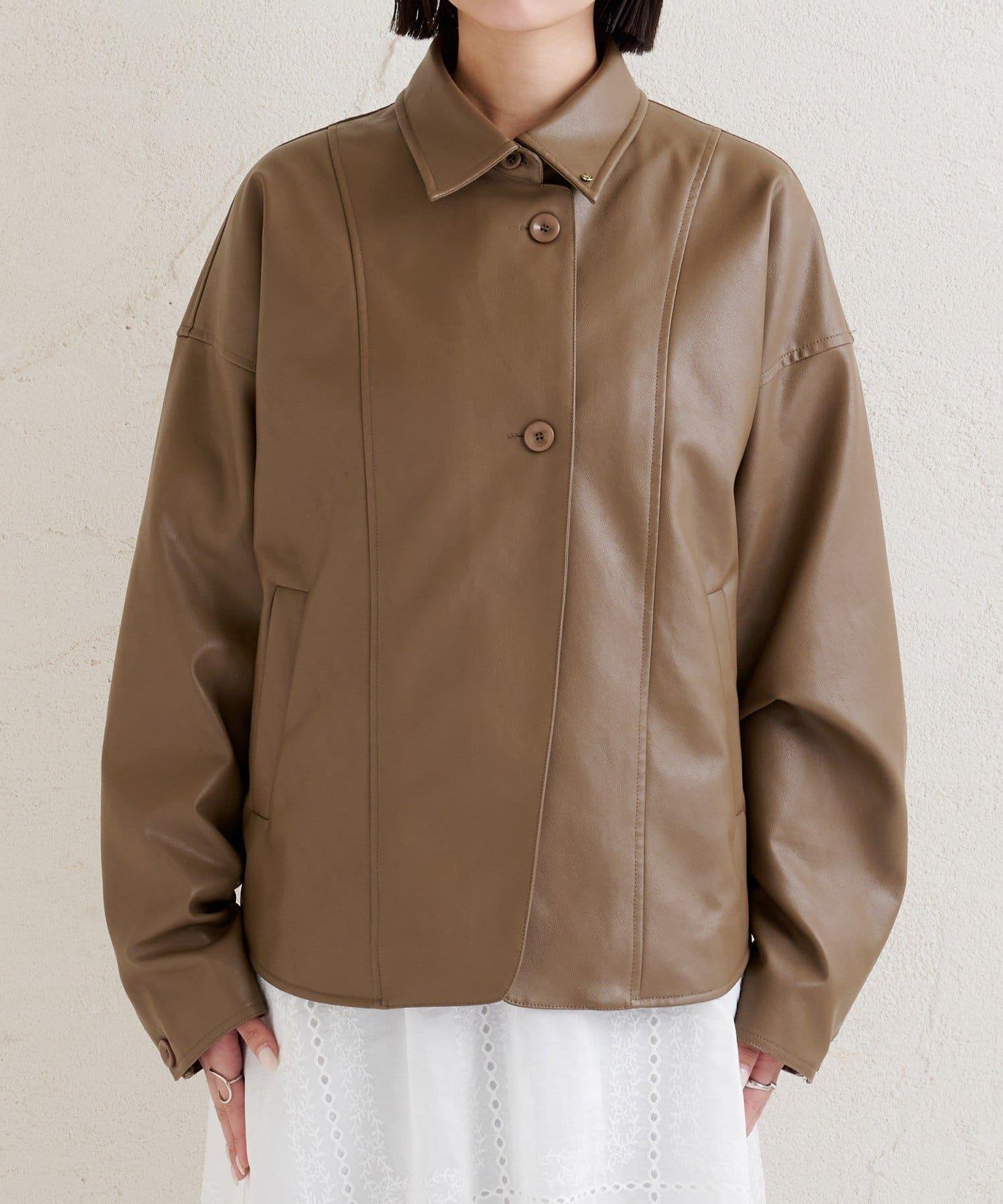 皮革襯衫夾克