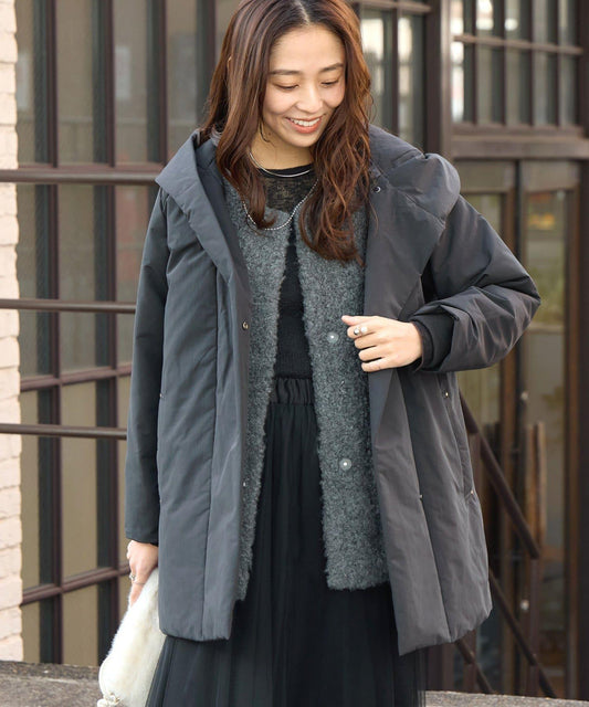 《上品顯瘦◎》啞光絎縫長款羽絨服