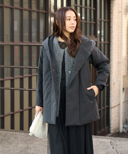 《上品顯瘦◎》啞光絎縫長款羽絨服