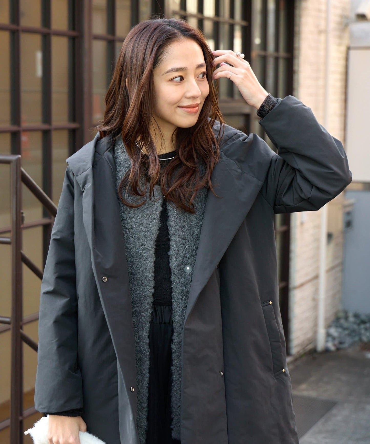 《上品顯瘦◎》啞光絎縫長款羽絨服