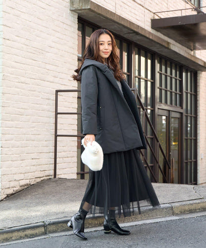 《上品顯瘦◎》啞光絎縫長款羽絨服