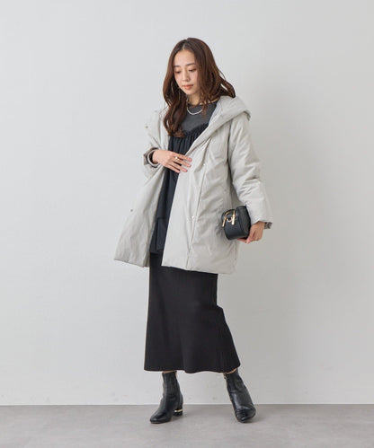 《上品顯瘦◎》啞光絎縫長款羽絨服