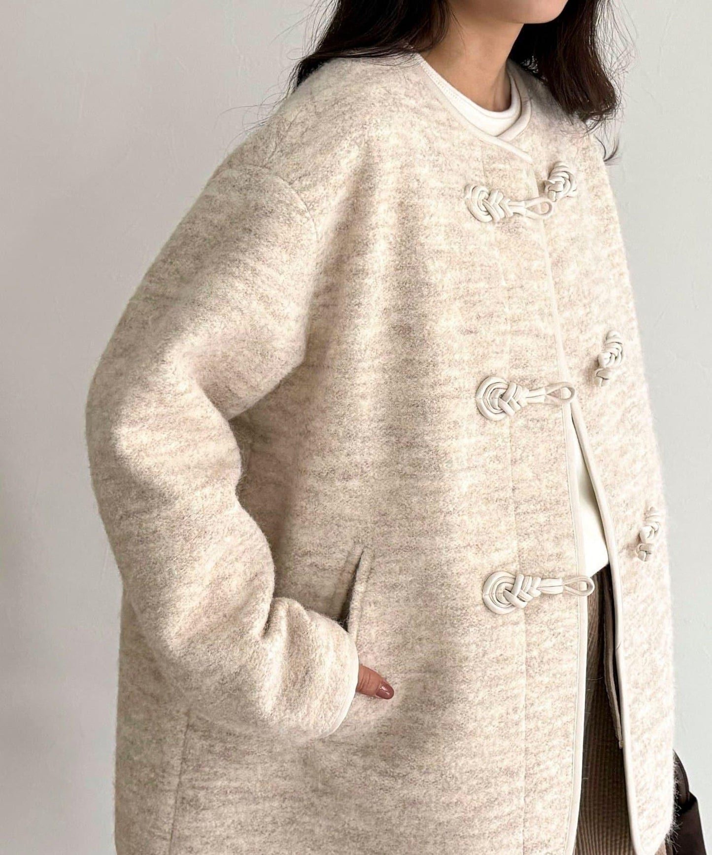 壓縮針織中式大衣