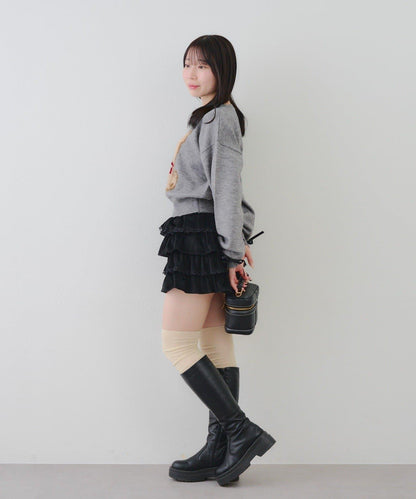 蝴蝶結小熊針織衫