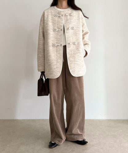 壓縮針織中式大衣