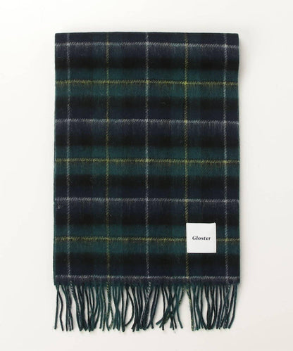 【羊絨混紡】羊毛雙面格紋圍巾