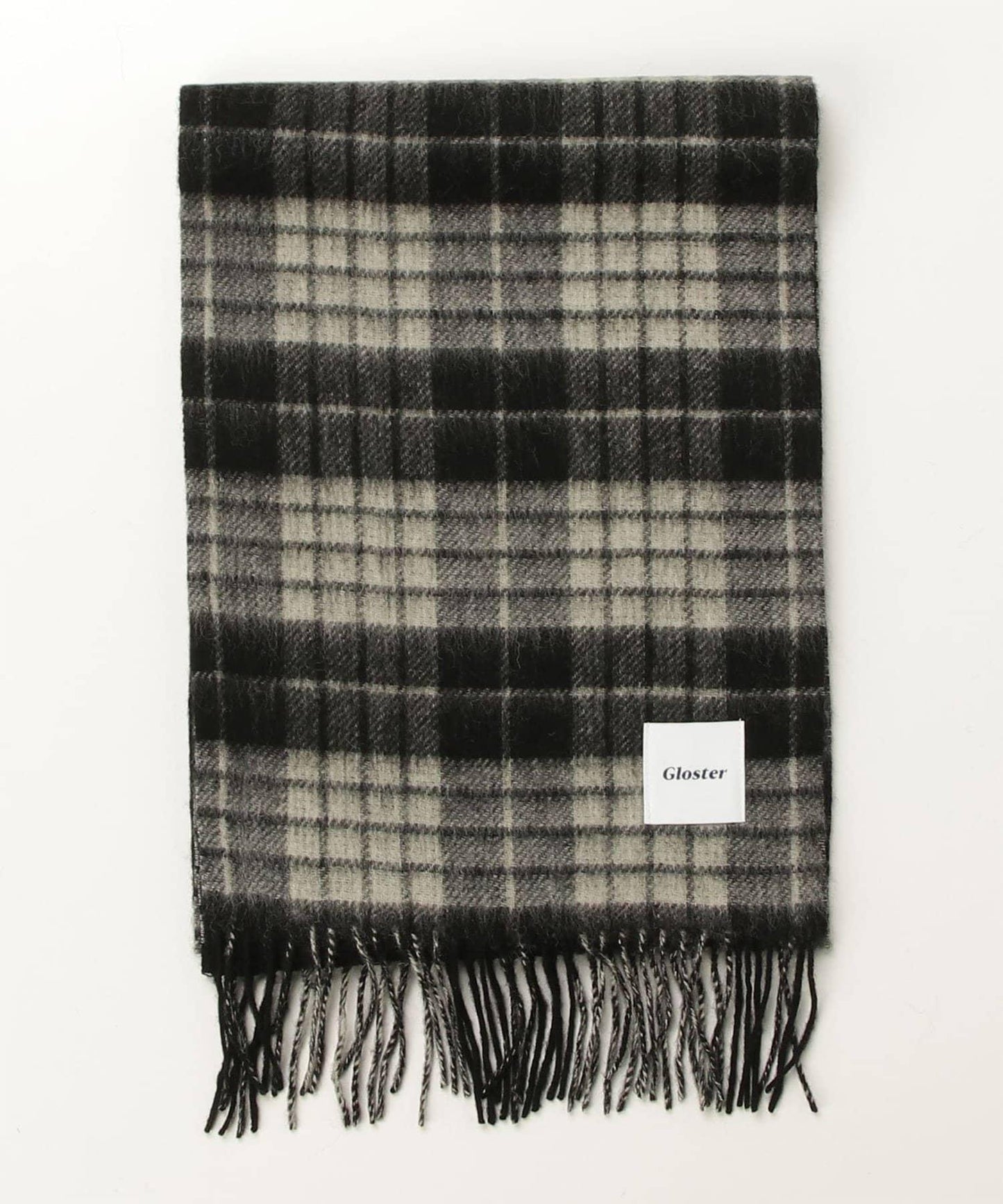 【羊絨混紡】羊毛雙面格紋圍巾