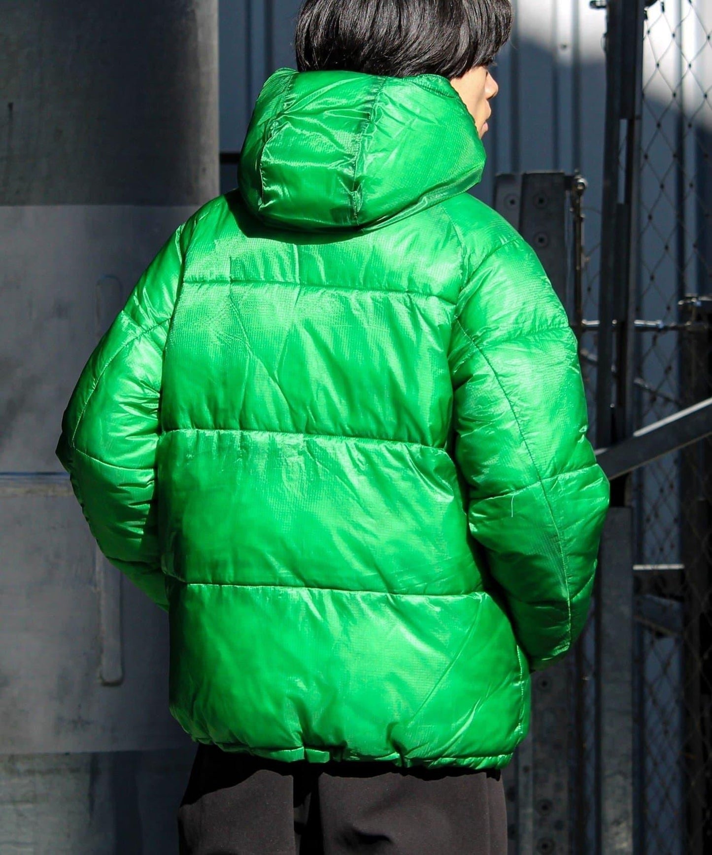 【可拆卸帽】透視感面料雙穿法中棉夾克