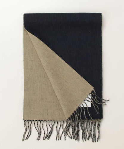 【羊絨混紡】羊毛雙面純色圍巾