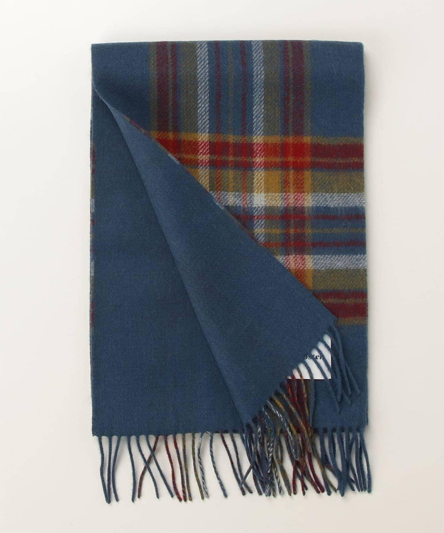 【羊絨混紡】羊毛雙面格紋圍巾