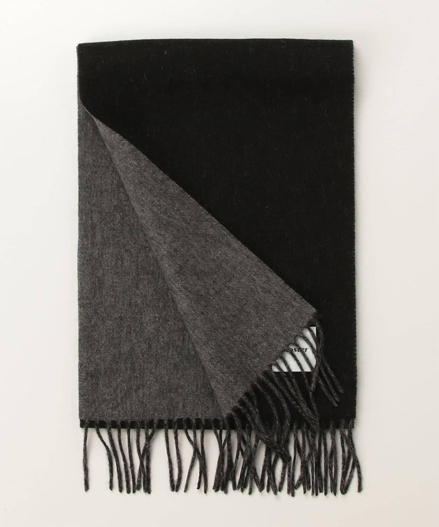 【羊絨混紡】羊毛雙面純色圍巾