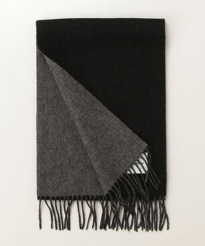 【羊絨混紡】羊毛雙面純色圍巾