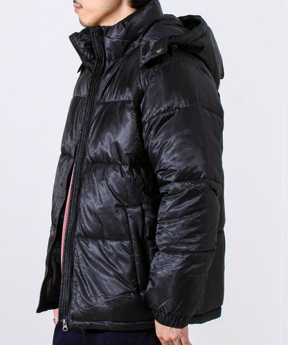 【可拆卸帽】透視感面料雙穿法中棉夾克