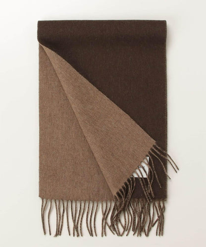 【羊絨混紡】羊毛雙面純色圍巾