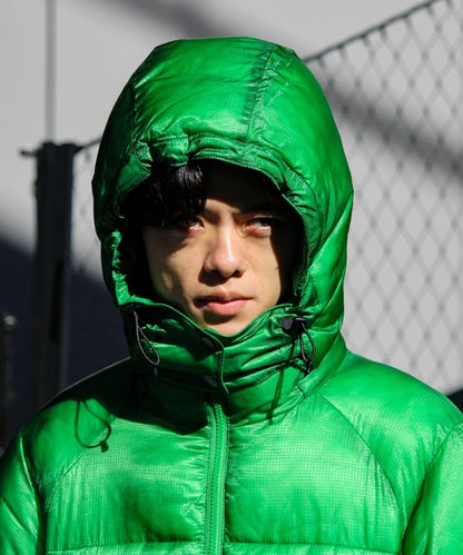 【可拆卸帽】透視感面料雙穿法中棉夾克