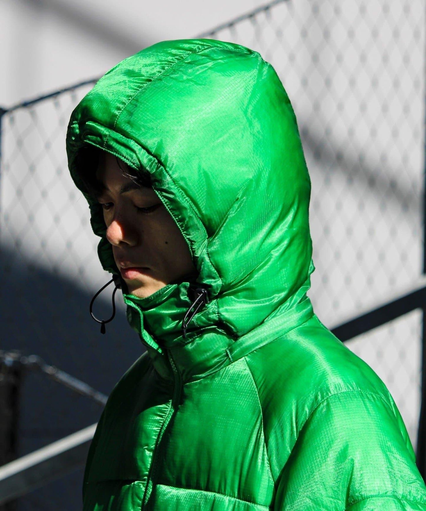 【可拆卸帽】透視感面料雙穿法中棉夾克