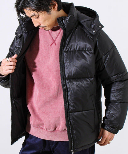 【可拆卸帽】透視感面料雙穿法中棉夾克