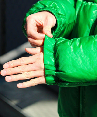 【可拆卸帽】透視感面料雙穿法中棉夾克