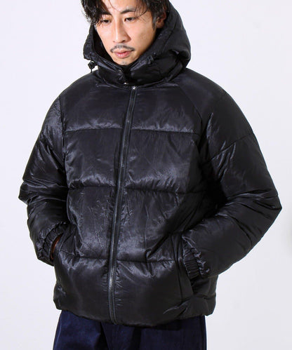 【可拆卸帽】透視感面料雙穿法中棉夾克