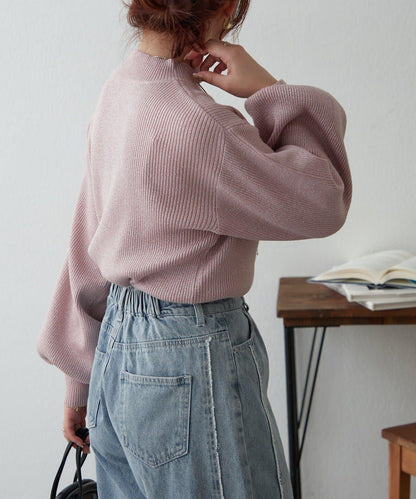 亮片羅紋針織衫