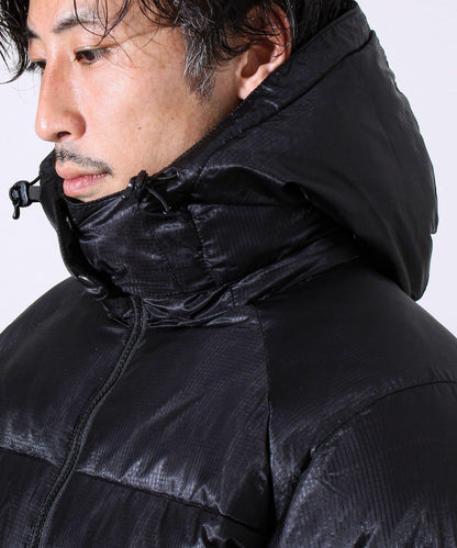 【可拆卸帽】透視感面料雙穿法中棉夾克