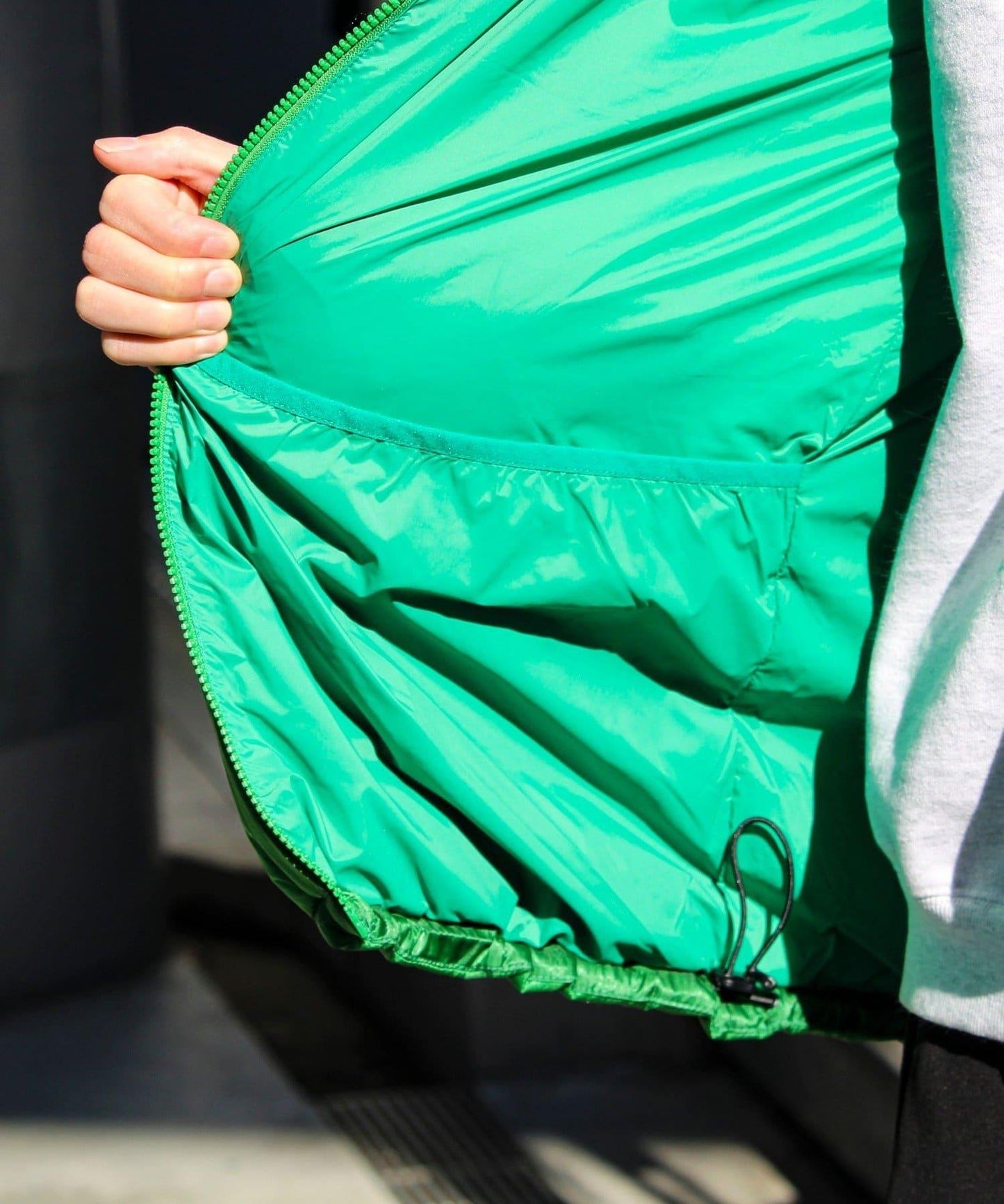 【可拆卸帽】透視感面料雙穿法中棉夾克