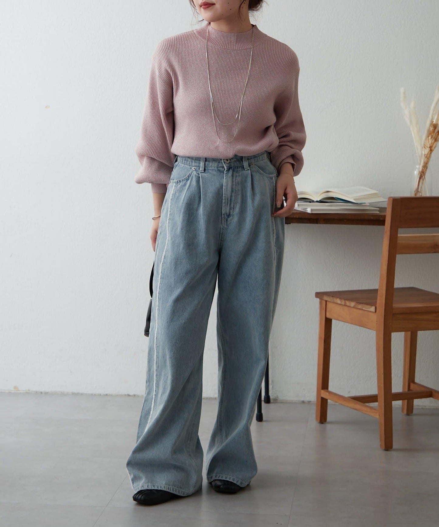 亮片羅紋針織衫