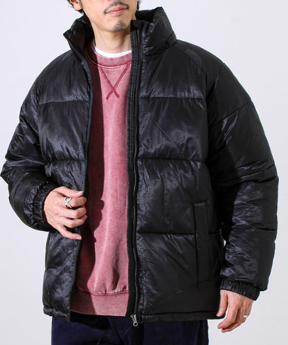 【可拆卸帽】透視感面料雙穿法中棉夾克