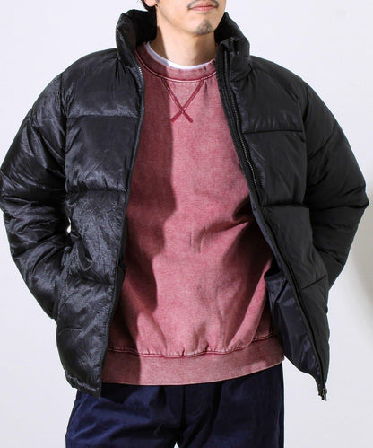 【可拆卸帽】透視感面料雙穿法中棉夾克