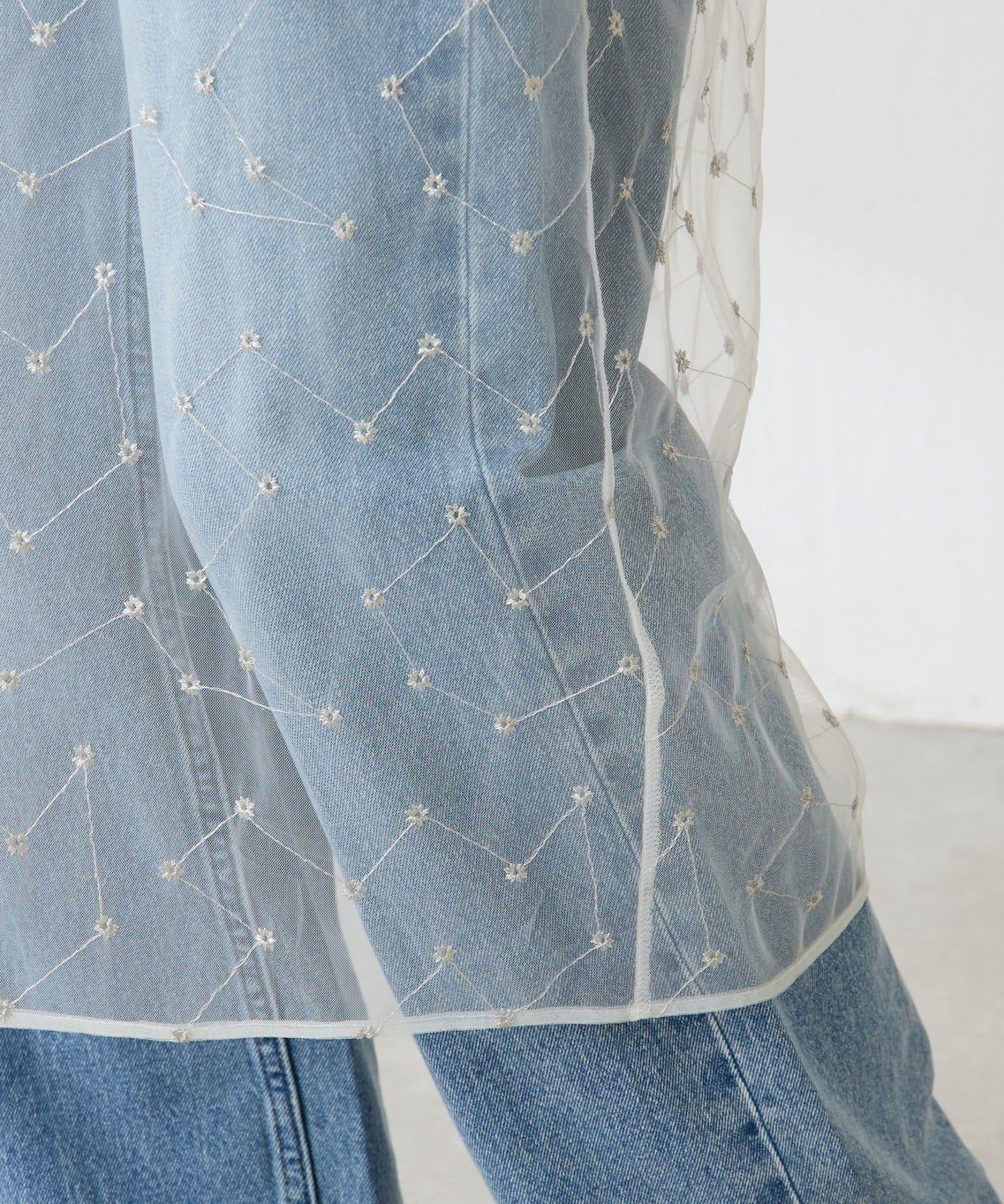 【加分單品】網紗刺繡連衣裙