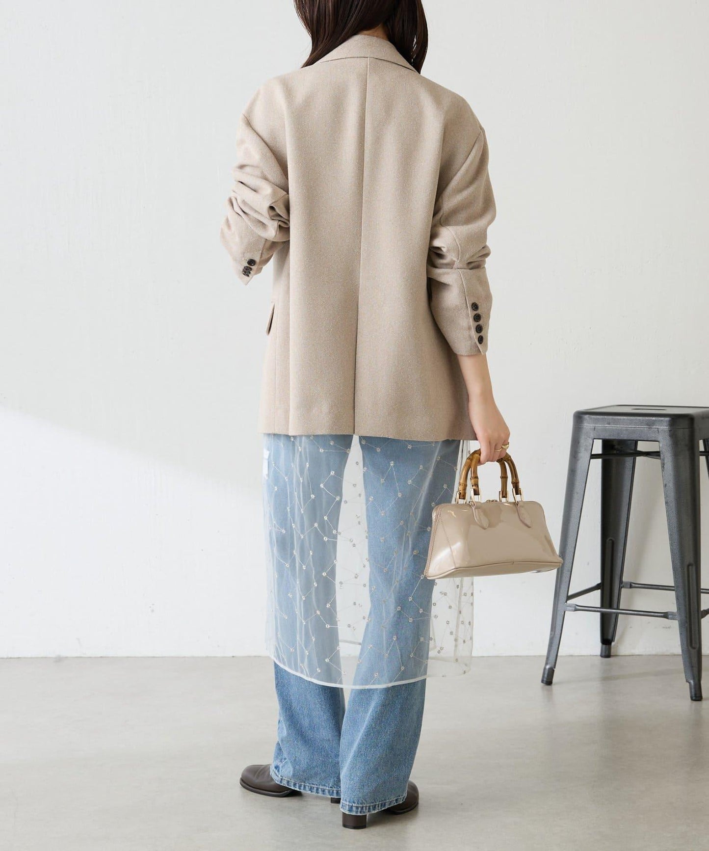 【加分單品】網紗刺繡連衣裙