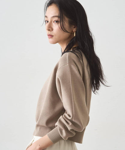 喬其紗一字肩針織衫