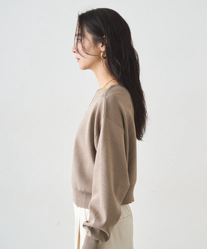 喬其紗一字肩針織衫