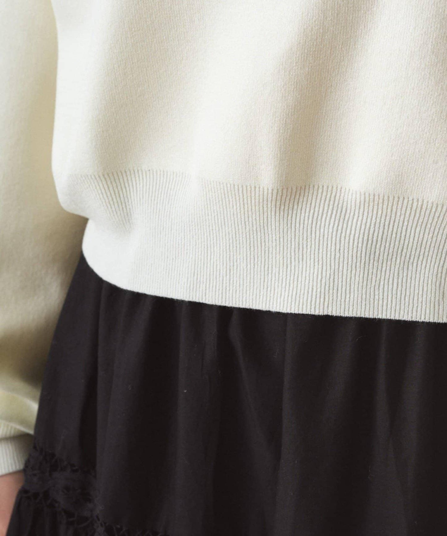 喬其紗一字肩針織衫