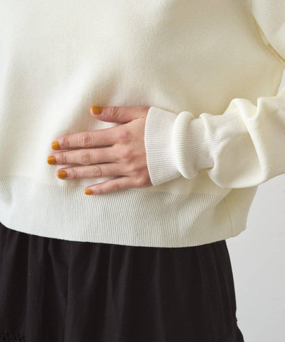 喬其紗一字肩針織衫