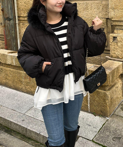 加厚仿毛皮中棉夾克