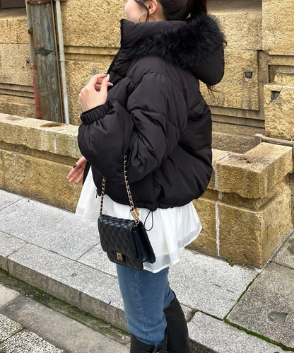 加厚仿毛皮中棉夾克