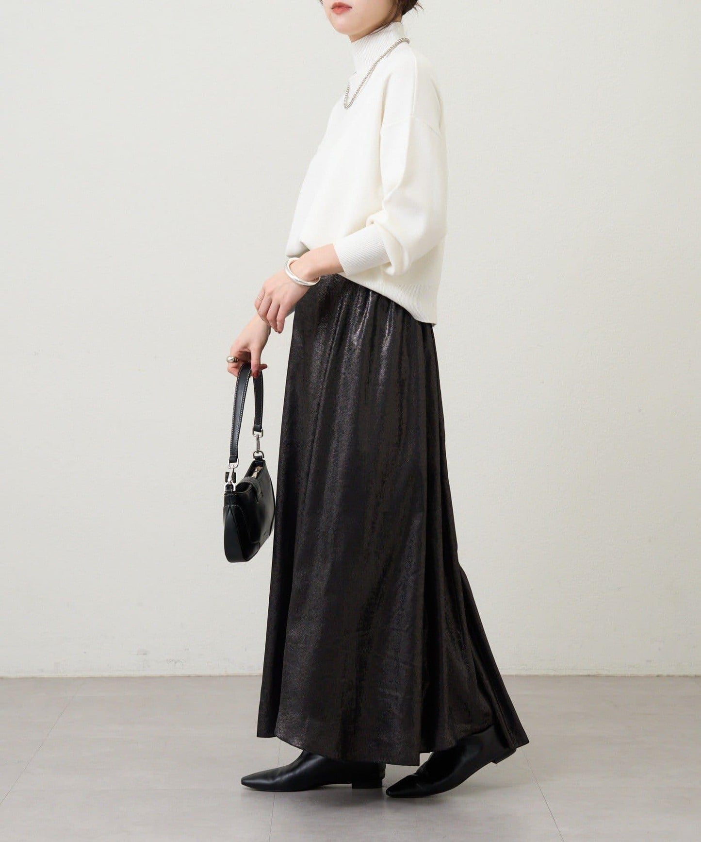 全針高領針織衫