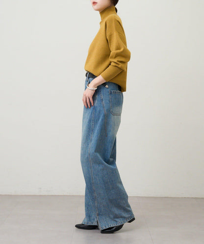 全針高領針織衫