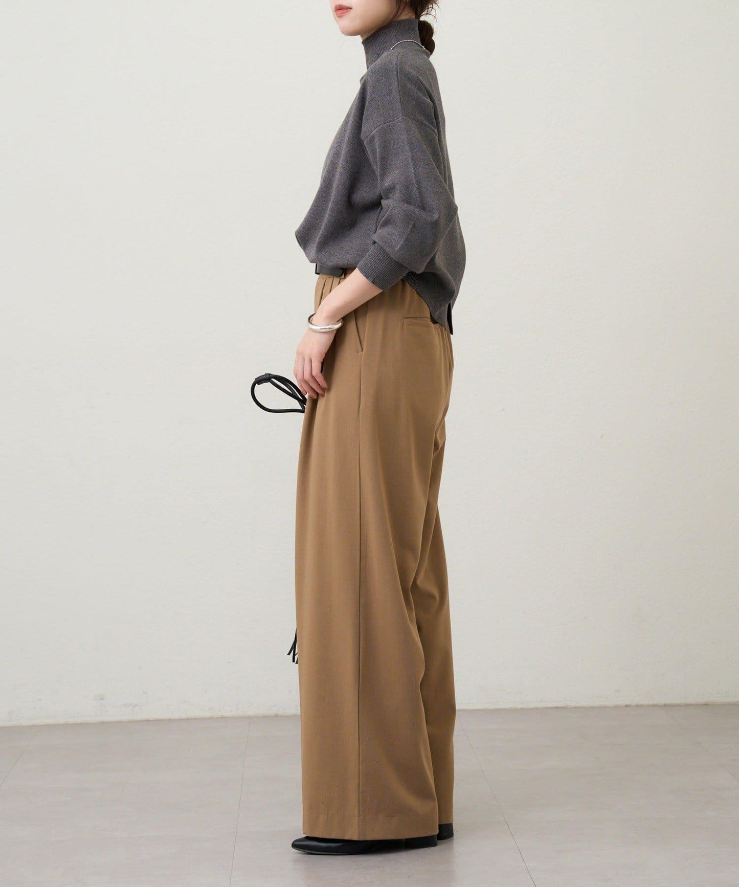 全針高領針織衫