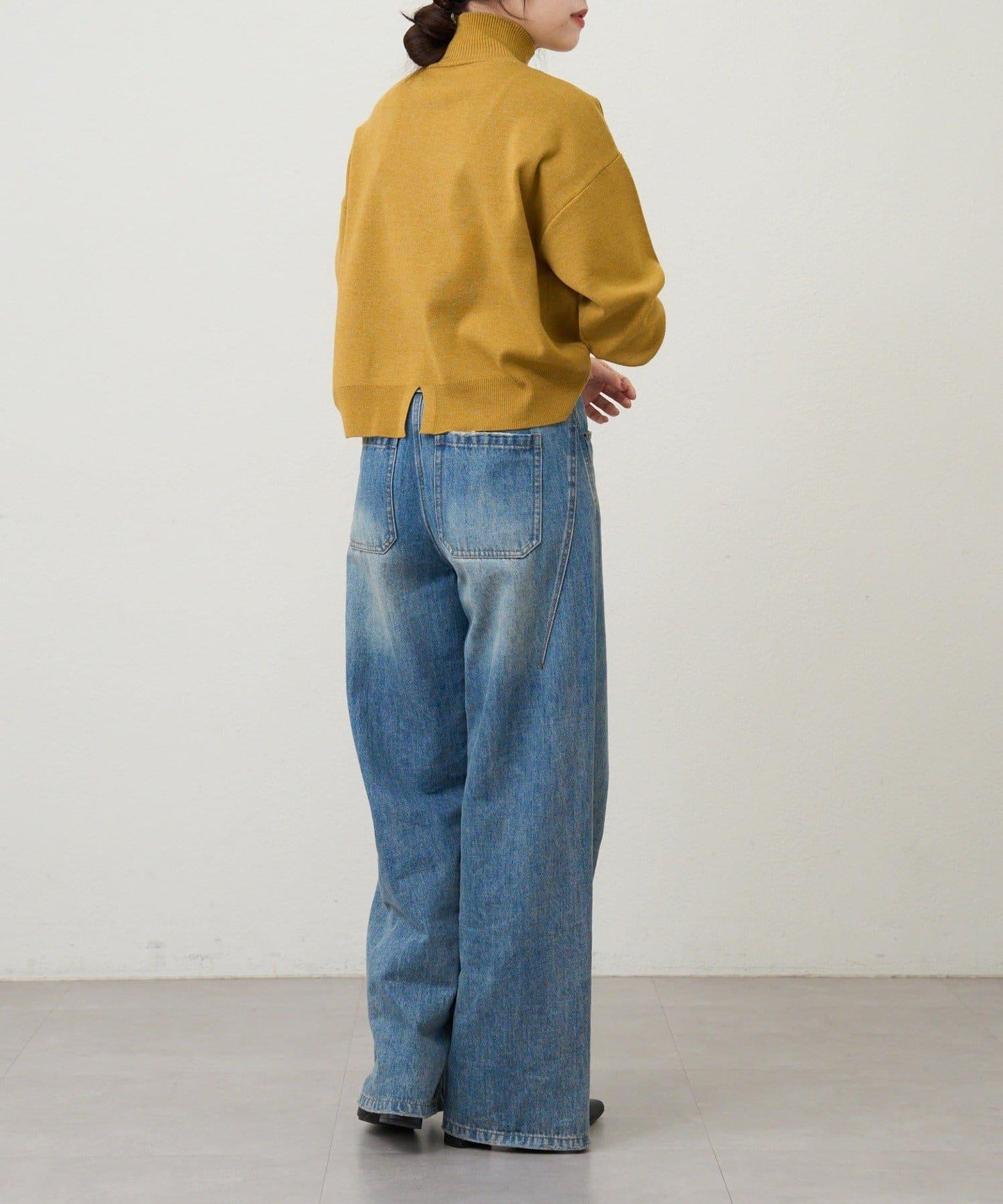 全針高領針織衫