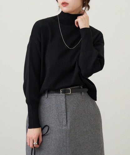 全針高領針織衫