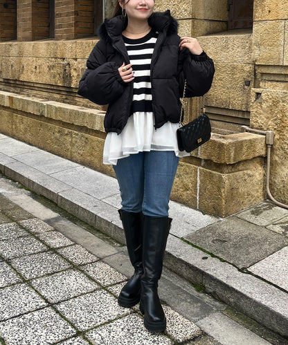 加厚仿毛皮中棉夾克