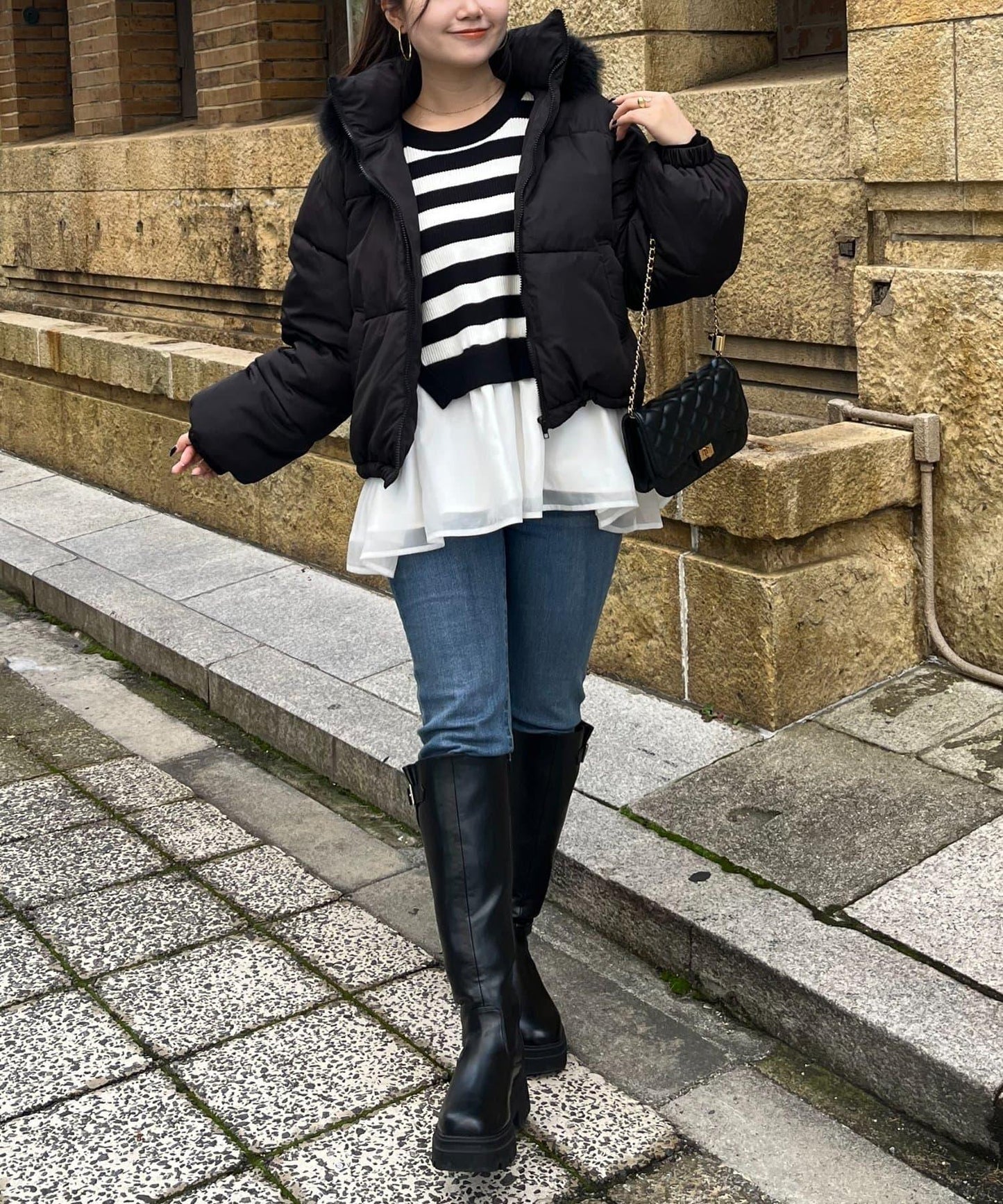 加厚仿毛皮中棉夾克