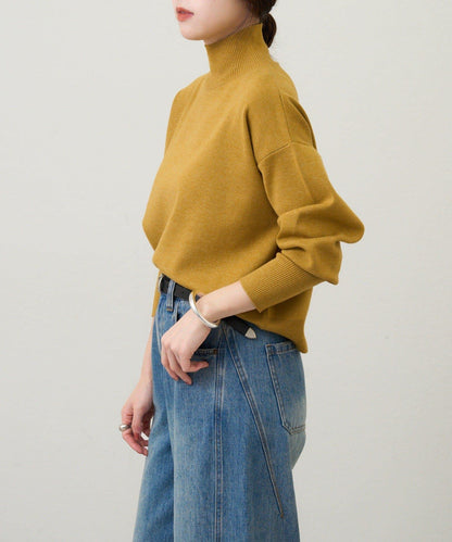 全針高領針織衫