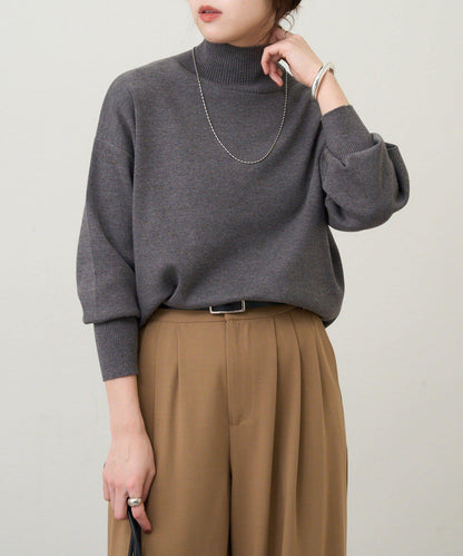 全針高領針織衫