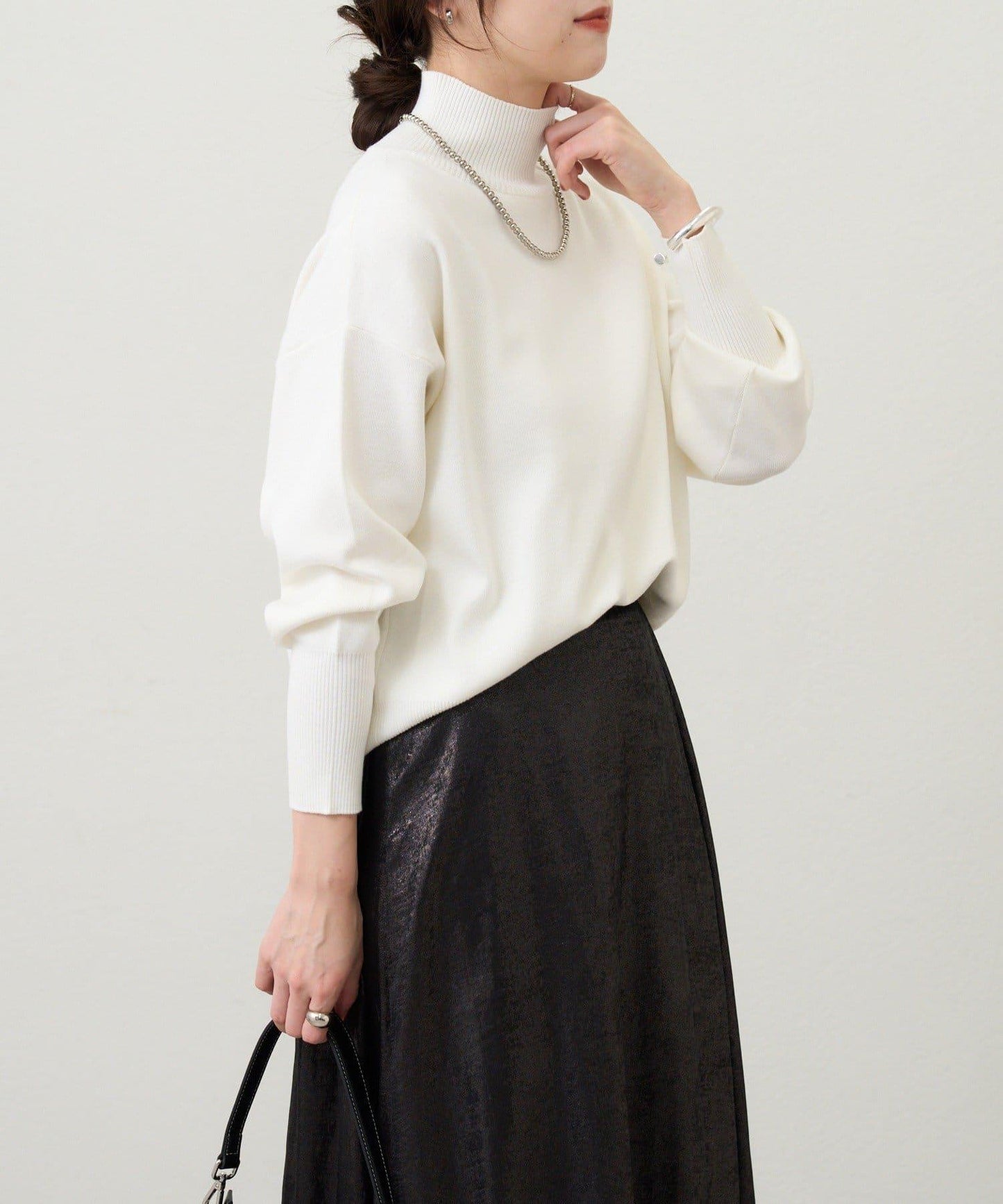 全針高領針織衫