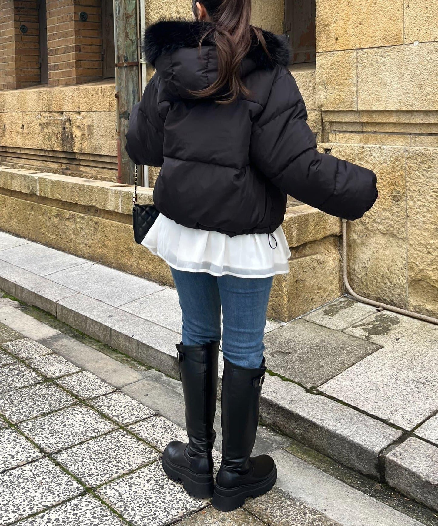 加厚仿毛皮中棉夾克